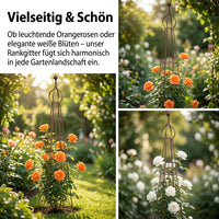 Plant Support Obelisk, Rust-Free Trellis for Garden, Powder-Coated, Freestanding, for Climbing Plants and Cucumbers