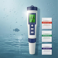 Multifunction Water Quality Tester Pen Backlit Display pH Tester Pen Handheld TDS EC Temperature Meter Protective Sensor Tip