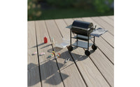 Miniature Outdoor Grill Set Realistic Design Dollhouse Barbecue Cart with Wheels Simulation Kitchen Playset for Collectors
