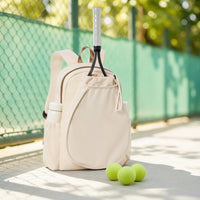 Tennis Backpack Padded Badminton Backpack Drawstring Pickleball Bag for Athletes, Gym