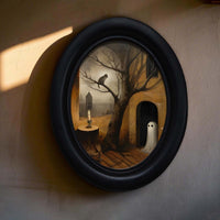 Halloween Crow Ghost Witch Picture Frame for Wall Decor