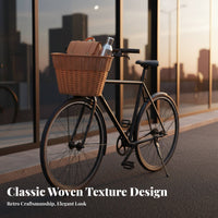 Lightweight Plastic Cycle Basket Sturdy Retro Bike Basket Easy to Clean for Commuting
