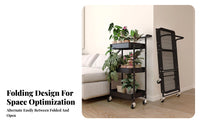 With Wheels 3-Tier Rolling Shelf Multi-Purpose Plant Stand 360° Swivel Casters Mobile Storage Solution Easy Assembly for Apartment Dwellers, Business Owners, Balcony, Indoors, Garden, Living Room