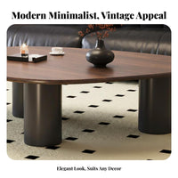 Minimalist Design Asymmetrical Low Table Sturdy Construction Home Furniture Easy to Clean Interior Furnishing High-Gloss Finish for Apartment Dwellers, Homeowners, Living Room, Lounge Area