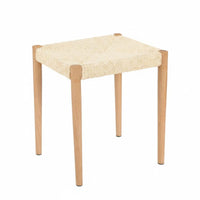 Stackable Woven Top Stool Backless Design Dining Seat Long-Lasting Frame Household Furniture Bohemian Design for Families, Homeowners, Interior Decorators, Kitchen, Living Room, Bedroom