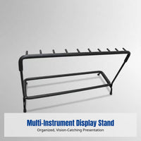 Multi-Guitar Stand, Metal Acoustic Electric Bass Holder, Instrument Display Rack for Studio, Shop