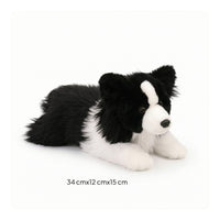 Border Collie Stuffed Animal Dog Cuddly Border Collie Stuffed Animal Stuffed Dog with Stuffed Animal Tail Huggable Surface