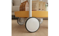 Space Saving Sofa End Table with Wheels Multifunctional Mobile End Table Nordic Design for Living Room, Small Areas, Bedroom