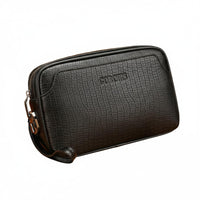 Multi-Compartment Men's Clutch Bag Multiple Compartments Large Capacity Organizer Clutch Detachable Wrist Strap Anti-Theft Hand Bag Lightweight for Businessmen, Travelers, Casual Use, Business, Office