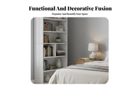 Space-Saving Multi-Tier Shelving Unit with Base Cabinet Large Capacity Multi-Tier Accessible Cabinet Easy Assembly Storage Shelf Modern Design for Book Lovers, Homeowners, Office Workers, Bay Window, Balcony, Study Room, Bedroom