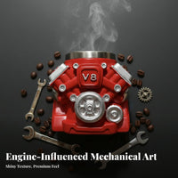 Unique Gift Retro Engine Mug Creative Design Car Engine Mug Stainless Steel Liner for Mechanics, Engineers, Garage, Man Cave, Workshop