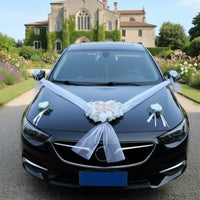 Wedding Car Flower Set Romantic Design Heart Shaped Car Flower Decoration Long-Lasting Reusable