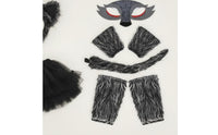 Wolf Costume Accessories Furry Wolf Costume Set Soft Animal Dress-Dressing up Kit with Tail for Kids