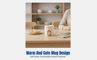 Cartoon Couple Ceramic Mug Pair, Cute Mug, Home Drinkware, Korean Style, With Gift Box