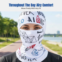 Protection Face Cover, Ice Silk Full Head Cover, Summer Neck Gaiter for Outdoor Cycling & Fishing, Unisex, Random Design