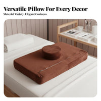 Ergonomic Design Beauty Bed Pillow High-Density Foam Core Eyelash Extension Headrest Breathable Material for Beauticians, Home Users, Spas