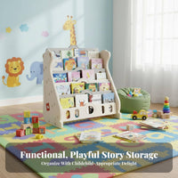 Picture Book Display House-Shaped bookshelf Multitier children's bookshelf Multifunctional Toy Storage Shelf Rounded Corners for Toddlers, Parents, Nursery, Bedroom, Kindergarten, Living Room