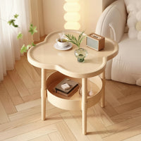 Side Table Compact Side Table with Shelf Low-Profile Furniture for Living Room, Bedside