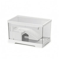 Turtle Tank with Basking Platform Clear Turtle Aquarium with Filter Terrarium Integrated Space-Saving for Reptile Keepers