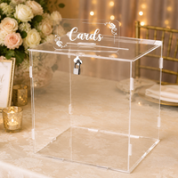 Small Acrylic Case, Trading Card Case, Hinged Lid Acrylic Case, Card Storage Box, For DIY Projects