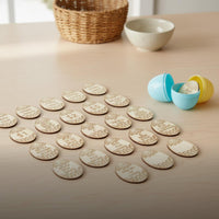 27 Pieces Wooden Easter Reward Tokens Reusable Easter Egg Search Prizes Candy Substitute Youthful Reward Tokens