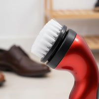 Interchangeable Heads Rechargeable Shoe Polisher Kit 2-in-1 Function Handheld Leather Cleaner Lightweight for Travel