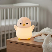 Silicone Penguin Lamp Eye Friendly Portable Power Penguin Lamp Flicker Home Lighting for Bedside