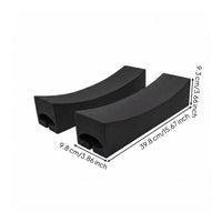 2 Pieces Recessed Strap Channel Foam Roof Pad High-Density Fabric Strapping Kayak Roof Pad Curved Rectangular Board Carrier Wear-Resistant