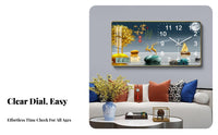 Battery Operated Wall Clock with Calendar and Temperature Modern Design Wall Clock with Calendar Easy to Read Large Display for Home, Office