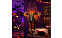 Light up Specter Swing Motion Swinging Specter Doll Creepy Sounds Sound Making Pumpkin Doll for Halloween Party, Porch