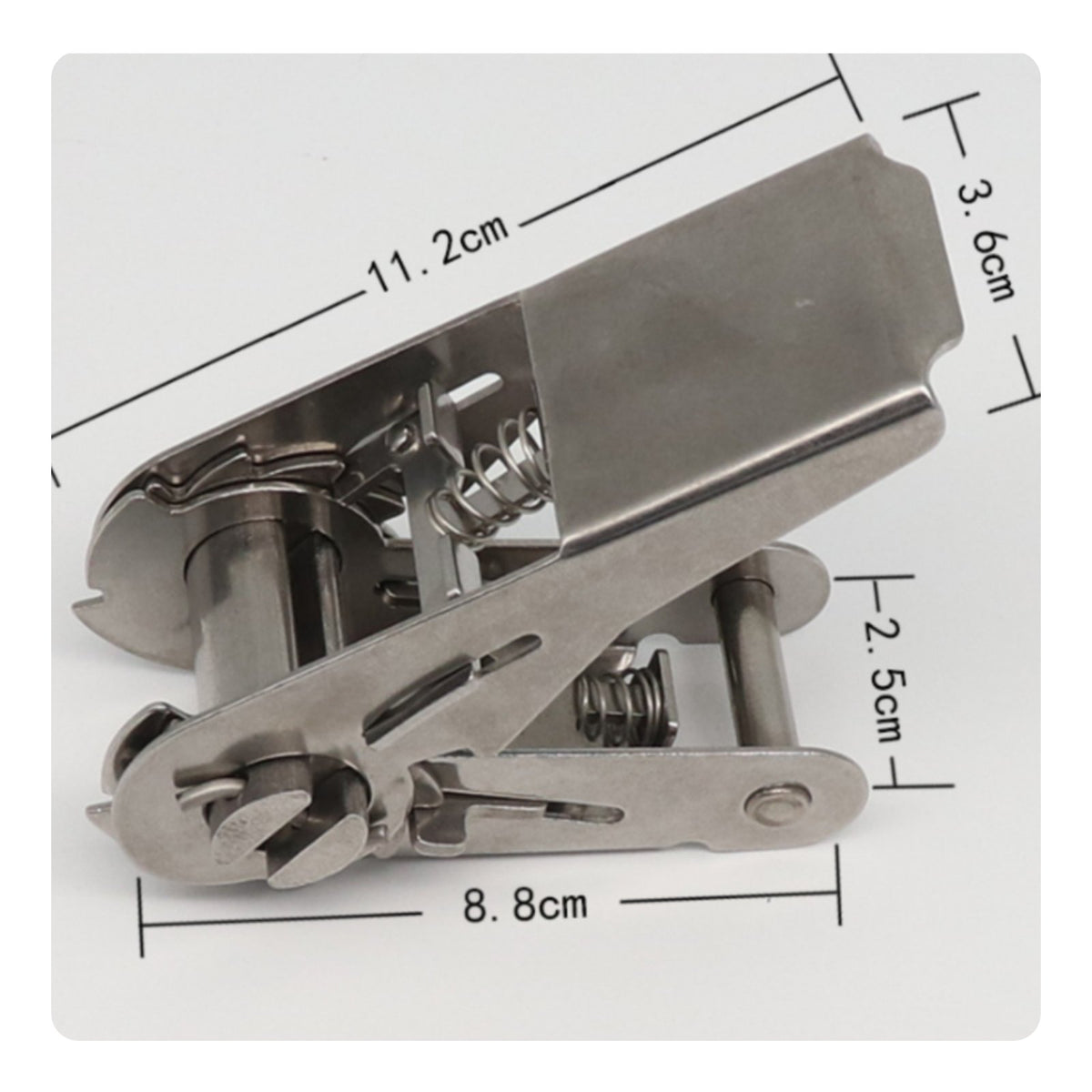 Secure Locking Mechanism Ratchet Buckle Heavy Duty Tie-down Buckle for Cargo Securing, Load Hauling, Moving