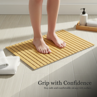 Non-Slip PVC Shower Mat for Bathroom and Toilet, Hollow Design, Waterproof Foot Pad