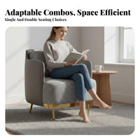 Houndstooth Accent Chair Nordic Design Upholstered Armchair Minimalist Design Ergonomic Rearrest for Adults, Living Room