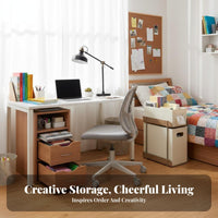 Space-Saving Under-Desk Organizer Structure With Wheels 4-Tier Rolling Drawer Storage Unit Easy to Move Office Furniture effortlessPulling Drawers for Students, Teachers, Crafters, Dorm Room, Narrow Areas, Classroom, Bathroom