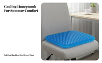 Breathable H Single Ycomb Cooling Cushion Washable Cover H Single Ycomb Gel Cushion Portable for Office Workers, Students, Home, Travel
