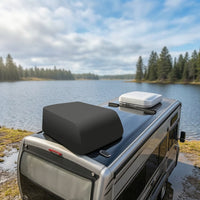 Waterproof RV Rooftop Air Conditioner Cover All-Season Recreational Vehicle Air Conditioning Cover with Storage Bag Windproof Dustproof for Campers