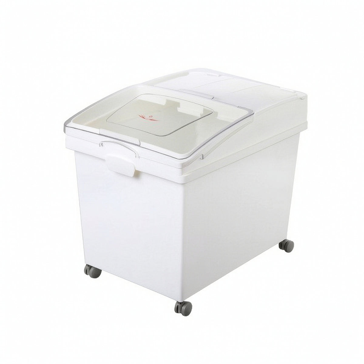 Rolling Rice Storage Container Airtight Rice Container with Wheels Mobile Storage Bin with Wheels Compact for Bakers, Kitchen Cabinet