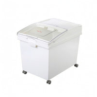 Rolling Rice Storage Container Airtight Rice Container with Wheels Mobile Storage Bin with Wheels Compact for Bakers, Kitchen Cabinet