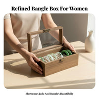 Clear View Lid Bangle Storage Box Dust-Proof Multi-Slot Bangle Holder Space-Saving Design for Retail Display