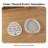 Easter Egg Lamp Cast Mirror Finish Hollow-out Egg Decoration Cast Epoxy Art Tool for Crafters, Adults, Home Decor, Bedroom
