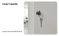 Combination Lock Wall-Mounted Lockbox Large Capacity Options 48-Hook Key Cabinet Heavy Duty Security Device Includes Color-Coded Tags for Property Estate Agents, Office Administrators, Car Dealership, Reception Area, Garage, Workshop