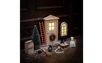 Diy Christmas House Kit Festive Miniature Scene Kit with Snowman Artisanal Miniatures Delicate for Shelf Decor