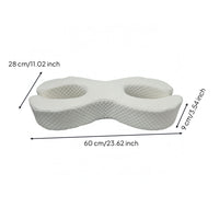 Double-C Shape Side Sleeping Pillow Cutout Openings Contoured Pillow Quilted