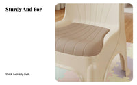 Easy to Clean Kids Backrest Chair Rounded Edges Plastic Child Chair Anti-Slip Feet Plastic Low Stool Stable for Toddlers, Preschoolers, Living Room, Daycare, Bedroom, Reading Nook