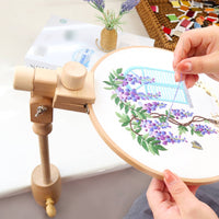 Embroidery Hoop Stand Table Clamp Adjustable Cross Stitching Stand Rotating Embroidery Hoop Holder for Stitchers