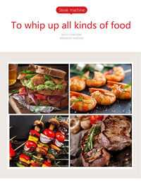 Neutral Color Box Steak Grill and Panini Breakfast Maker with 180-Degree Flat Press, EU Plug