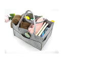 Diaper Organizer Multipurpose Textile Diaper Organizer Multi-Compartment Infant Essentials Storage Basket for Travel, Car