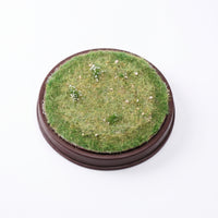 Flat Top Brown Rim Figure Stand Hobby Decor Miniature Scene Base for Model Cars