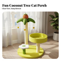 Scratch-Resistant Cat Tree with Space Capsule Stable and Secure Cat Tree Condo Easy to Assemble Sisal Scratching Post Structure Soft Textile for Indoor, Apartment, Living Room, Bedroom