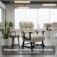 Two-PurposeUse Transformable resting Lounger Space-Saving Reclining Seat Extendable Footrest Computer Chair Ergonomic Design for telecommuting Workers, Students, gaming enthusiasts, Dorm Room, Study
